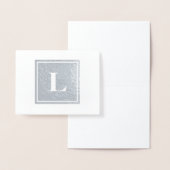 Square Monogram Dankeschön Folienkarte (Anzeige)