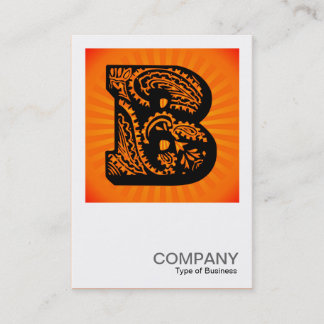 Square Monogram - Paisley Sunburst - B Visitenkarte