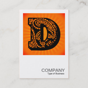 Square Monogram - Paisley Sunburst - D Visitenkarte