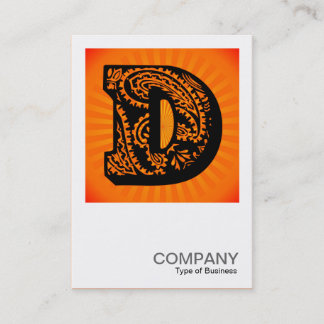 Square Monogram - Paisley Sunburst - D Visitenkarte