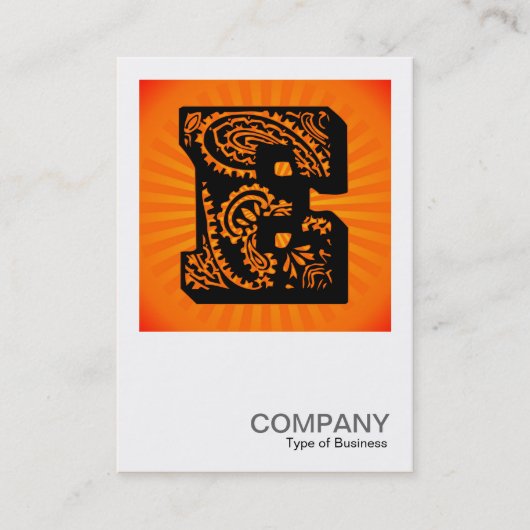 Square Monogram - Paisley Sunburst - E Visitenkarte (Vorderseite)