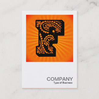 Square Monogram - Paisley Sunburst - F Visitenkarte