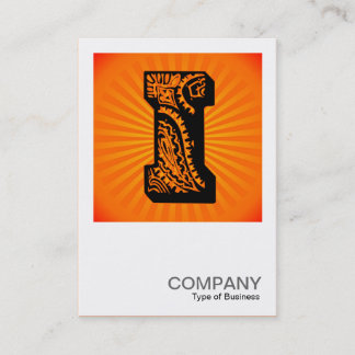 Square Monogram - Paisley Sunburst - I Visitenkarte
