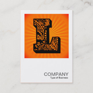 Square Monogram - Paisley Sunburst - L Visitenkarte