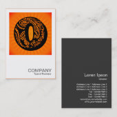 Square Monogram - Paisley Sunburst - O Visitenkarte (Vorne/Hinten)