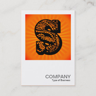 Square Monogram - Paisley Sunburst - S Visitenkarte