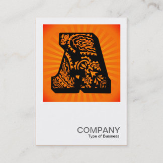 Square Monogram - Paisley Sunburst Visitenkarte