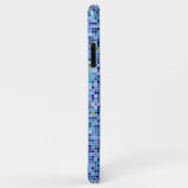 Square Mosaik Blau Töne Fliesenmuster Case-Mate iPhone Hülle (Hinten/Rechts)