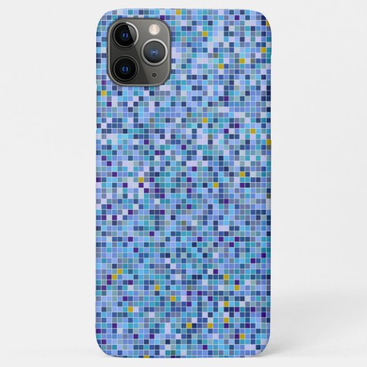 Square Mosaik Blau Töne Fliesenmuster Case-Mate iPhone Hülle (Rückseite)