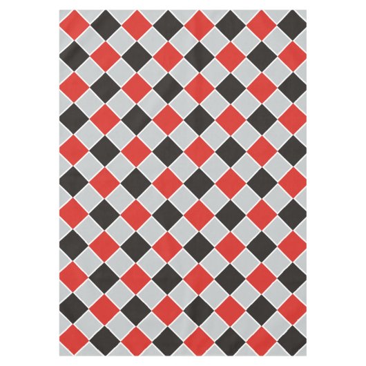 SQUARE-Muster - schwarz, rot, weiß + Ihr Hintergru Tischdecke (Vorderseite)