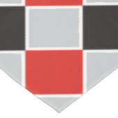 SQUARE-Muster - schwarz, rot, weiß + Ihr Hintergru Tischdecke (Schrägansicht)