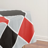 SQUARE-Muster - schwarz, rot, weiß + Ihr Hintergru Tischdecke (Beispiel)