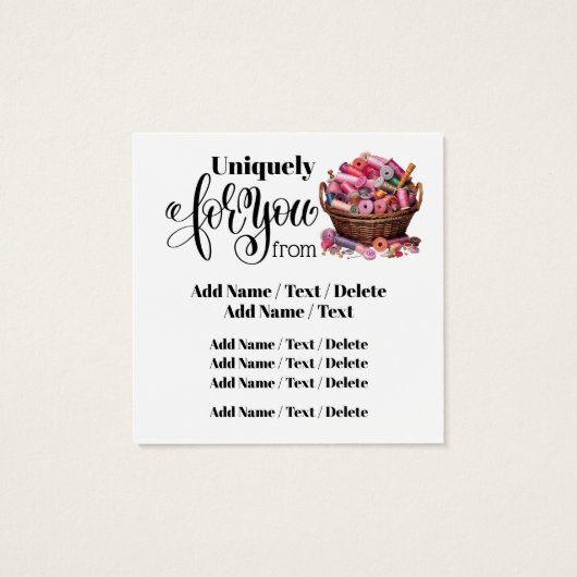 Square Nähgeschäft oder Umschließungskarte (Rückseite)