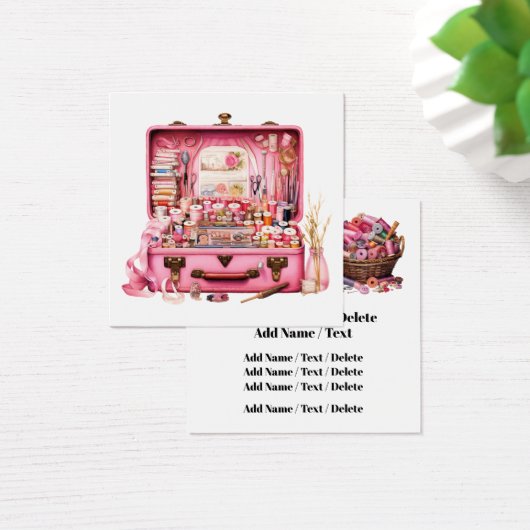 Square Nähgeschäft oder Umschließungskarte (Schreibtisch)