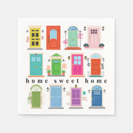 Square Napkin - jederzeit farbenfrohe Türen Serviette