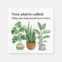 Square Napkins - Open House "House Pflanze"