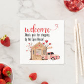Square Napkins - Open House Valentines Truck Serviette (Beispiel)
