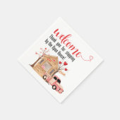 Square Napkins - Open House Valentines Truck Serviette (Ecke)