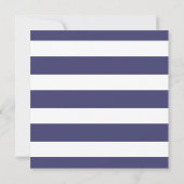 Square Nautical Navy Blue Anchor Boy Baby Shower Einladung (Rückseite)