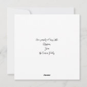 Square Navy Blue Wreath Weihnachtskarte Feiertagskarte (Rückseite)