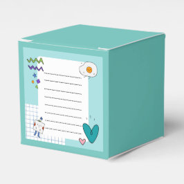Square Niedlich Doodle Cartoon Membernotes Geschenkschachtel