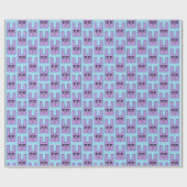 Square Oaster Bunny Wrapping Paper Geschenkpapier (Flach)
