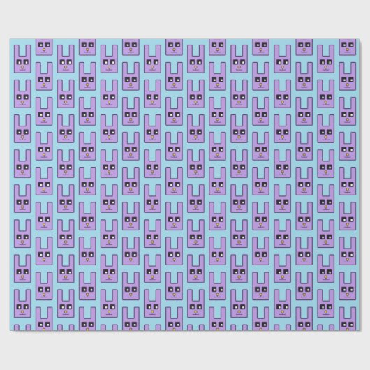 Square Oaster Bunny Wrapping Paper Geschenkpapier (Flach)