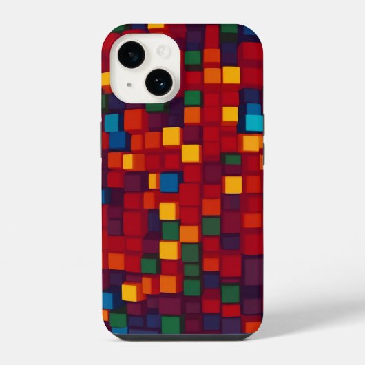 Square oder Cube iPhone 14 Case Hülle (Rückseite)