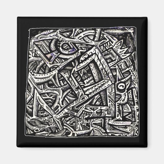 Square One, von Brian Benson Magnet (Vorne)