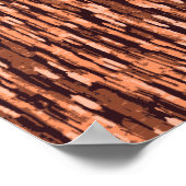Square Orange & Brown Camouflage Backposter Poster (Ecke)