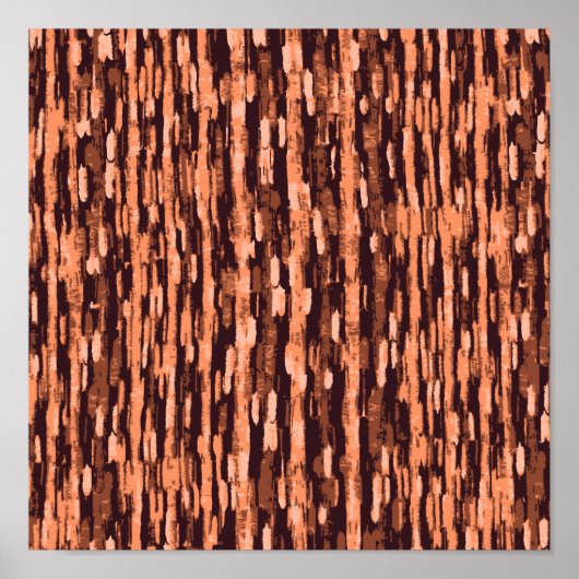 Square Orange & Brown Camouflage Backposter Poster (Vorne)