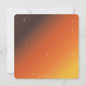 Square Orange Diamond Spider Web Halloween-Party Einladung (Rückseite)