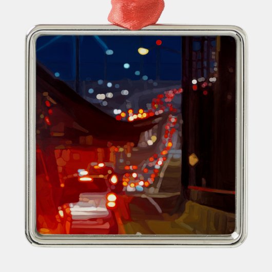 Square Ornament Aus Metall (Vorne)