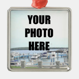 Square Ornament Foto Template Aus Metall