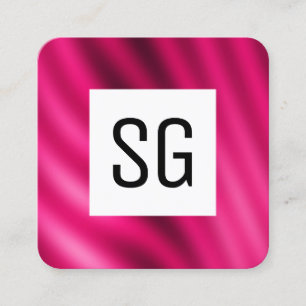 Square Panel - Initialen - Crimson Gradient Quadratische Visitenkarte