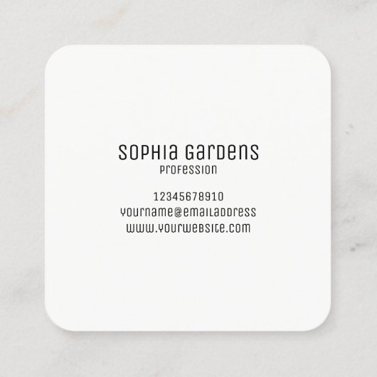 Square Panel - Initialen - Gradient Square B Quadratische Visitenkarte (Rückseite)