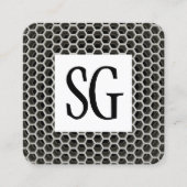 Square Panel - Initialen - Honeycomb Warm Quadratische Visitenkarte (Vorderseite)
