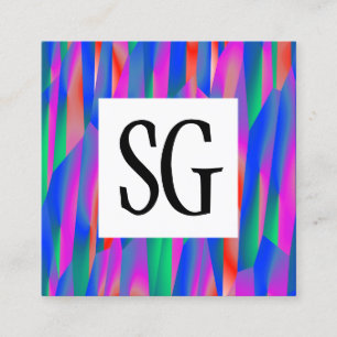 Square Panel - Initials - 011116(1) Quadratische Visitenkarte
