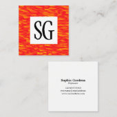 Square Panel - Initials - 080716(011) Quadratische Visitenkarte (Vorne/Hinten)