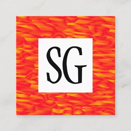 Square Panel - Initials - 080716(011) Quadratische Visitenkarte (Vorderseite)