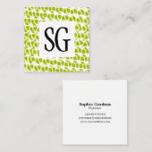 Square Panel - Initials - 080716(8) Quadratische Visitenkarte (Vorne/Hinten)