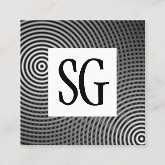 Square Panel - Initials - 090716(02) Quadratische Visitenkarte (Vorderseite)