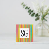 Square Panel - Initials -120716(010) Quadratische Visitenkarte (Stehend Vorderseite)