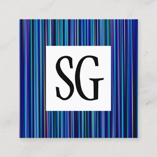 Square Panel - Initials -120716(012) Quadratische Visitenkarte (Vorderseite)