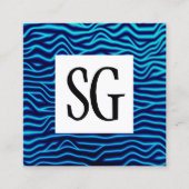 Square Panel - Initials - 120716(06) Quadratische Visitenkarte (Vorderseite)