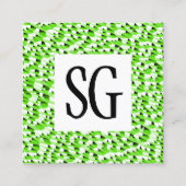 Square Panel - Initials -120716(07) Quadratische Visitenkarte (Vorderseite)