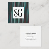 Square Panel - Initials - 130716(01) Quadratische Visitenkarte (Vorne/Hinten)