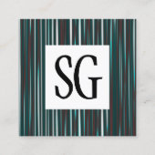 Square Panel - Initials - 130716(01) Quadratische Visitenkarte (Vorderseite)