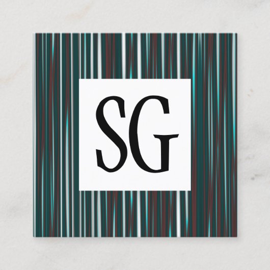 Square Panel - Initials - 130716(01) Quadratische Visitenkarte (Vorderseite)