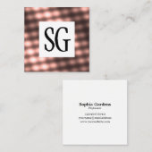 Square Panel - Initials - 140716(07) Quadratische Visitenkarte (Vorne/Hinten)